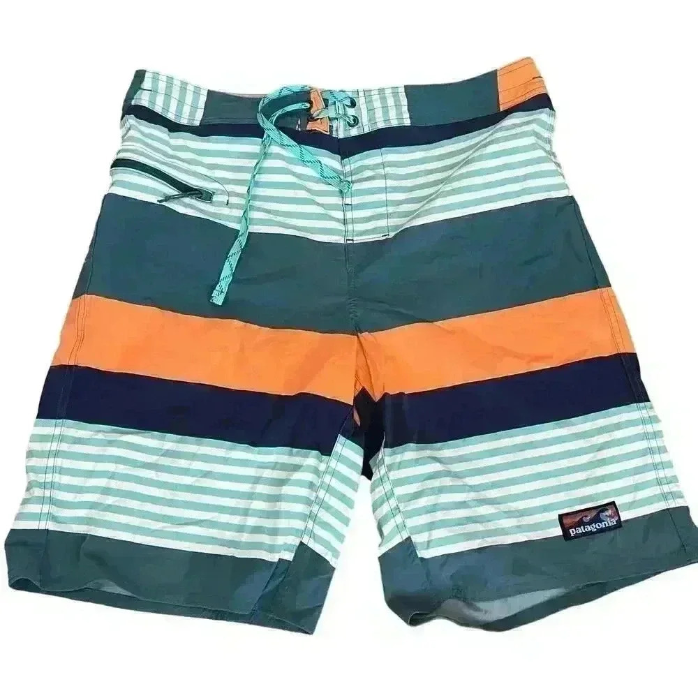 Patagonia Stretch Wavefarer Board Shorts Multicolor Men's Sz 34 Surfing Beach
